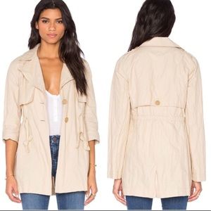 Anthro Sanctuary Natural Jules trench jacket